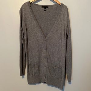 Gray cardigan